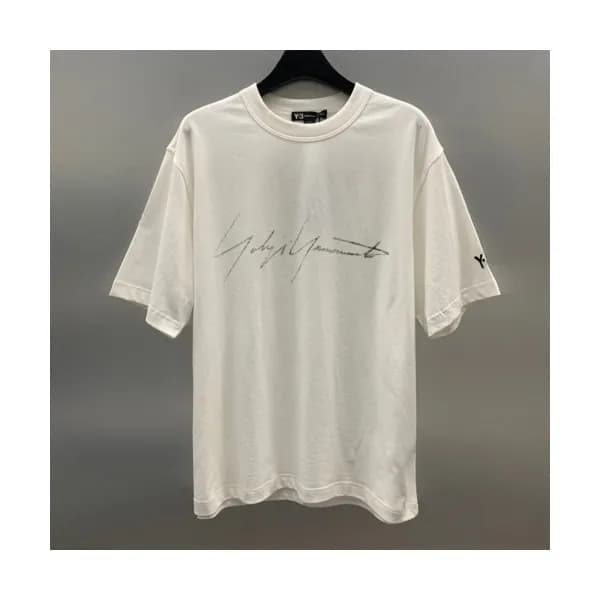 [요지야마모토]Y3 2020 Mens Logo Basic Cotton Short Sleev… - 1