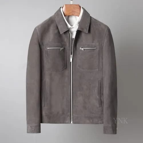 [1:1]Saint Laurent 2020 Mens Casual Leather Jacket… - 1