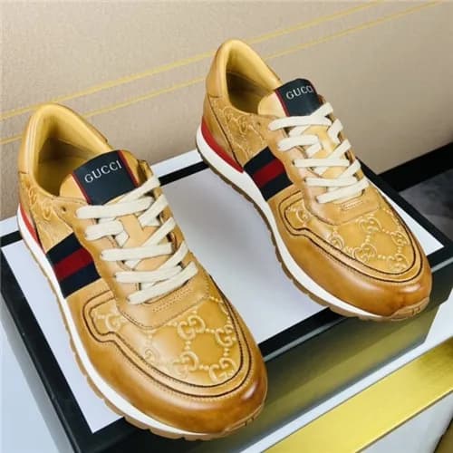 Gucci 2020 Men's Leather Sneakers - 구찌 2020 남성… - 1