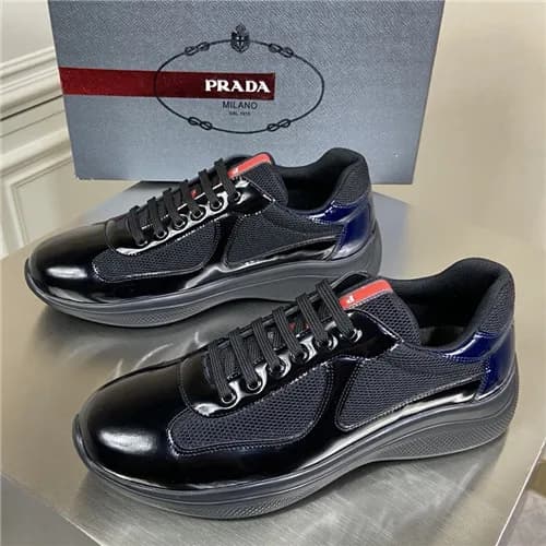 Prada 2021 Men's Leather Sneakers - 프라다 2021 남… - 1