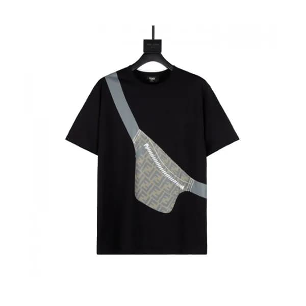 [펜디]Fendi 2021 Mens Logo Casual Short Sleeved Tshi… - 1