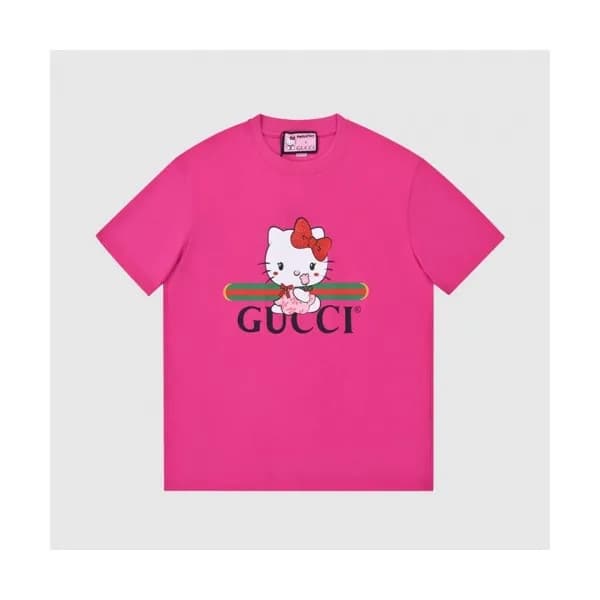 Gucci Mm/Wm Logo Short Sleeved Tshirts Pink - 구찌 … - 1