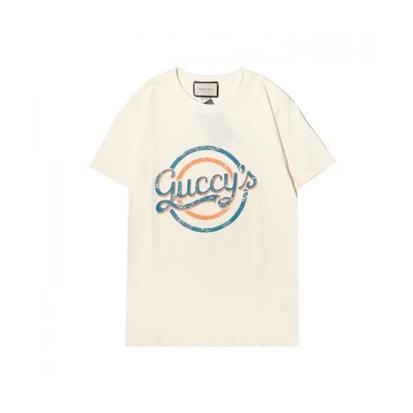 Gucci Mm/Wm Logo Short Sleeved Tshirts Ivory - 구찌… - 1