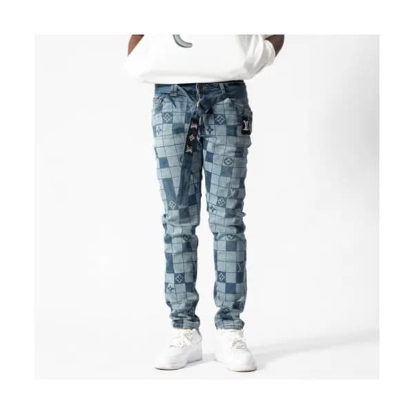 Louis vuitton Mens Monogram Casual Pants Blue - 루… - 1