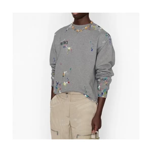 Dior Mens Logo Casual Cotton Tshirts Gray - 디올 20… - 1