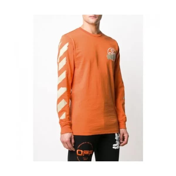 Off-white Mens Logo Cotton Man-to-man Orange - 오프… - 1