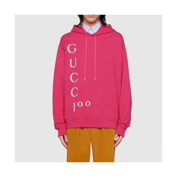 Gucci Mm/Wm Logo Casual Hoodie Pink - 구찌 2021 남/녀… - 1