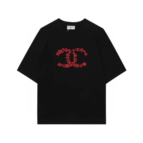 샤넬 남성 크루넥 블랙 반팔티 - Mens Black Tshirts - chl0843x - 1