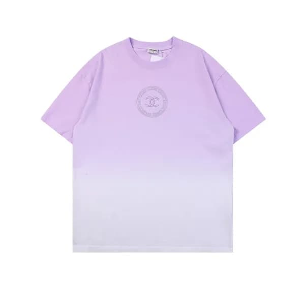 샤넬 남성 크루넥 퍼플 반팔티 - Mens Purple Tshirts - chl0849x - 1