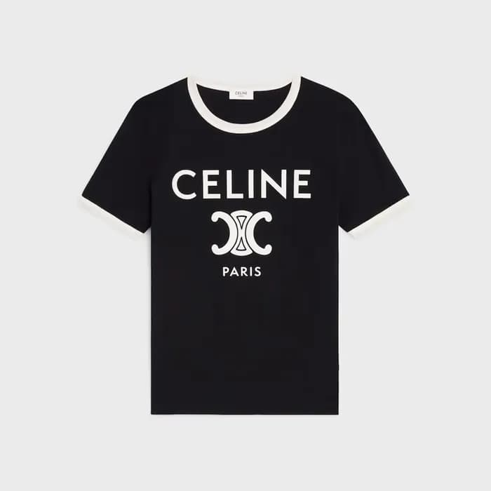 셀린느 남/녀 블랙 반팔티 - Celine Unisex Black Tshirts - cel… - 1