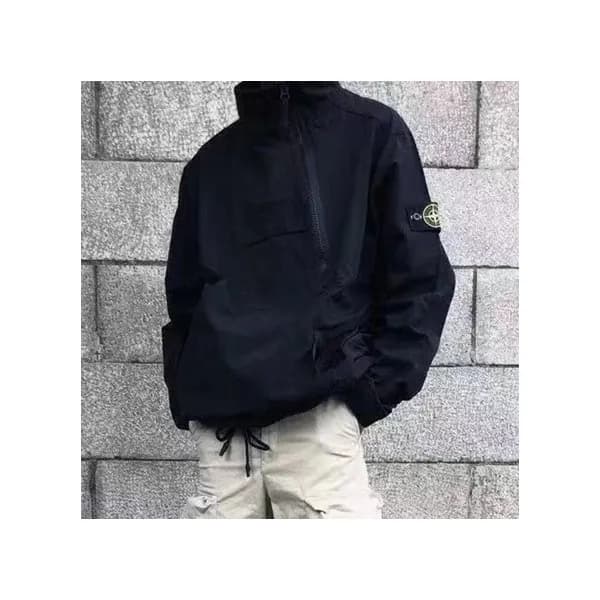 스톤아일랜드 남성 캐쥬얼 블랙 자켓 - Mens Black Jackets - sto0467… - 1