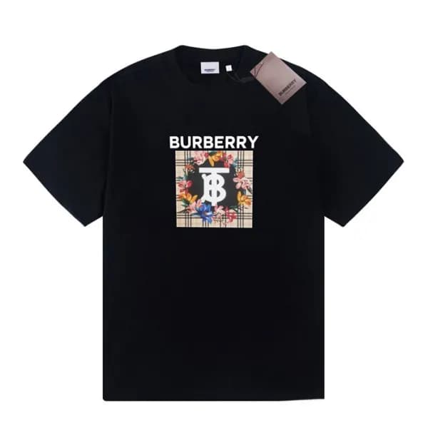 버버리 남성 크루넥 블랙 반팔티 - Mens Black Tshirts - Bur04284x - 1