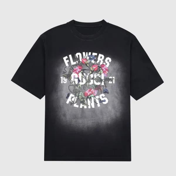 구찌 남성 블랙 크루넥 반팔티 - Mens Black Tshirts - guc04867x - 1
