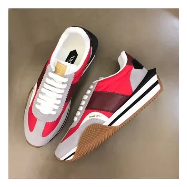 톰포드 남성 캐쥬얼 레드 스니커즈 - Mens Red Sneakers - tof006x - 1