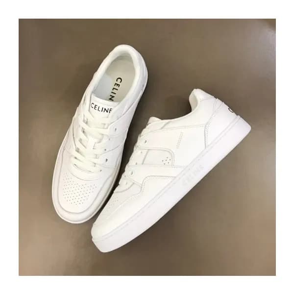 셀린느 남/녀 클래식 화이트 스니커즈 - Celine Unisex White Sneaker… - 1