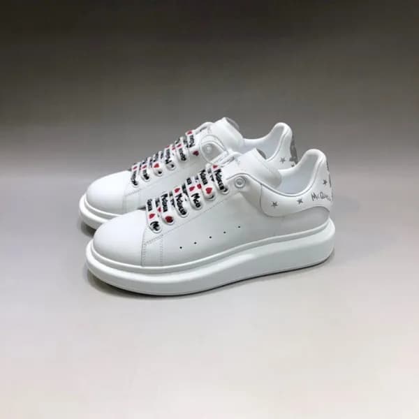 알렉산더맥퀸 남/녀 화이트탭 스니커즈 - Unisex White Sneakers - alx… - 1