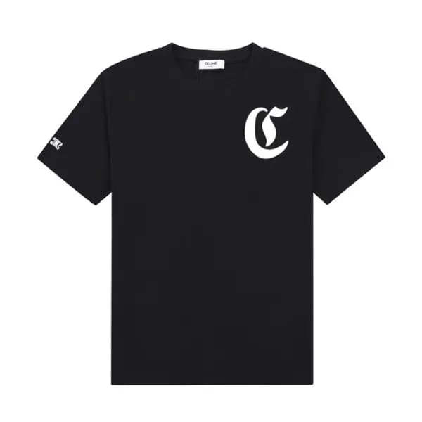 셀린느 남성 크루넥 블랙 반팔티 - Celine Mens Black Tshirts - ce… - 1