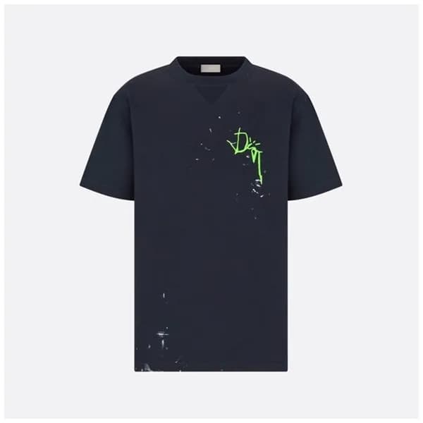 디올 남성 블랙 크루넥 반팔티 - Mens Black Tshirts - dio01976x - 1