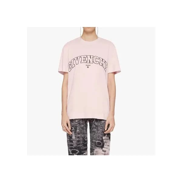 지방시 남/녀 크루넥 핑크 반팔티 - Unisex Pink Tshirts - giv0789… - 1