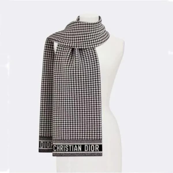 디올 남성 블랙 머플러 - Dior Mens Black Muffler - di162x - 1