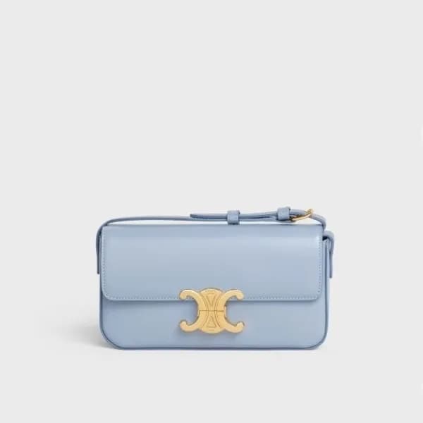 셀린느 여성 블루 트럼펫 숄더백 - Celine Womens Blue Triomphe Ba… - 1