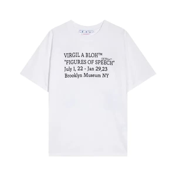 오프화이트 남성 모던 화이트 반팔티 - Off white Mens White Short s… - 1
