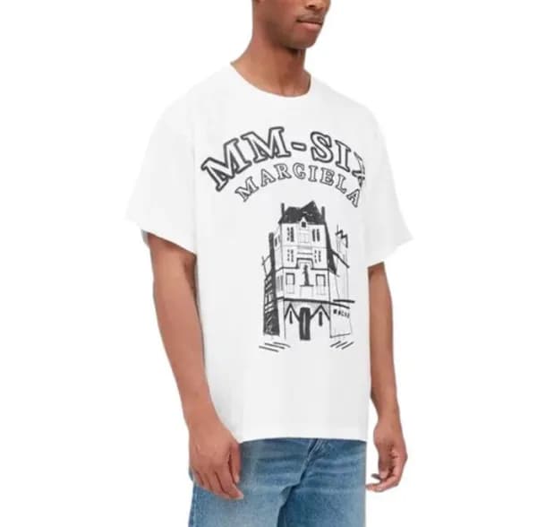 메종마르지엘라 남/녀 크루넥 화이트 반팔티 - Maison Margiela Unisex W… - 1