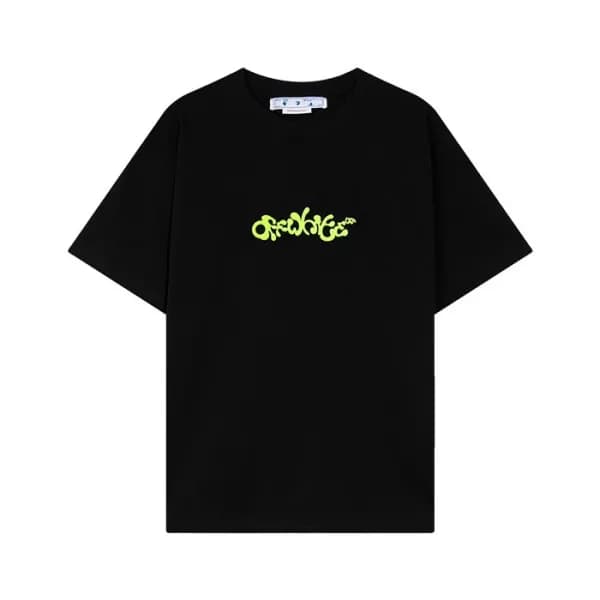 오프화이트 남성 모던 블랙 반팔티 - Off white Mens Black Short sl… - 1