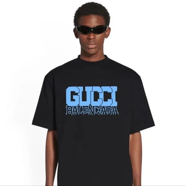 구찌 남/녀 블랙 크루넥 반팔티 - Gucci Unisex Black Short sleev… - 1
