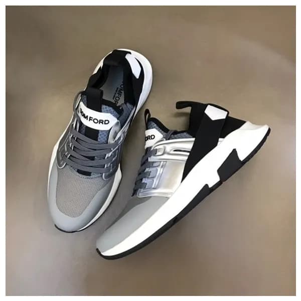 톰포드 남성 캐쥬얼 그레이 스니커즈 - Tom Ford Mens Gray Sneakers … - 1