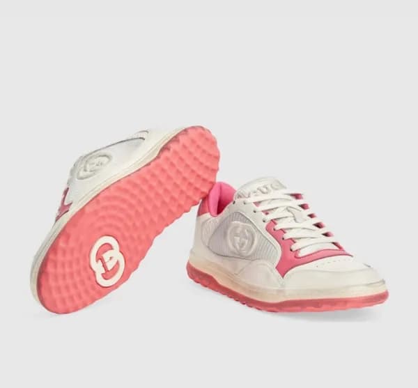 구찌 남/녀 핑크 스니커즈 - Gucci Unisex Pink Sneakers- gu611… - 1