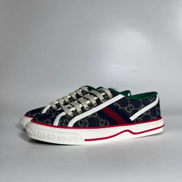 구찌 남/녀 네이비 스니커즈 - Gucci Unisex Navy Sneakers- gu62… - 1