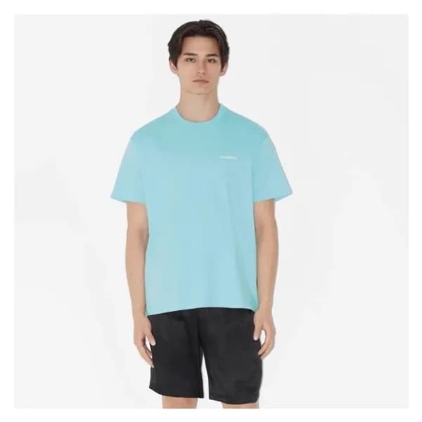 버버리 남성 블루 크루넥 반팔티 - Burberry Mens Blue Short Sleev… - 1