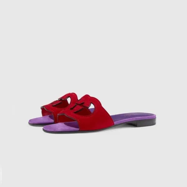 구찌 여성 레드 슬리퍼 - Gucci Womens Red Slippers - gu811x - 1