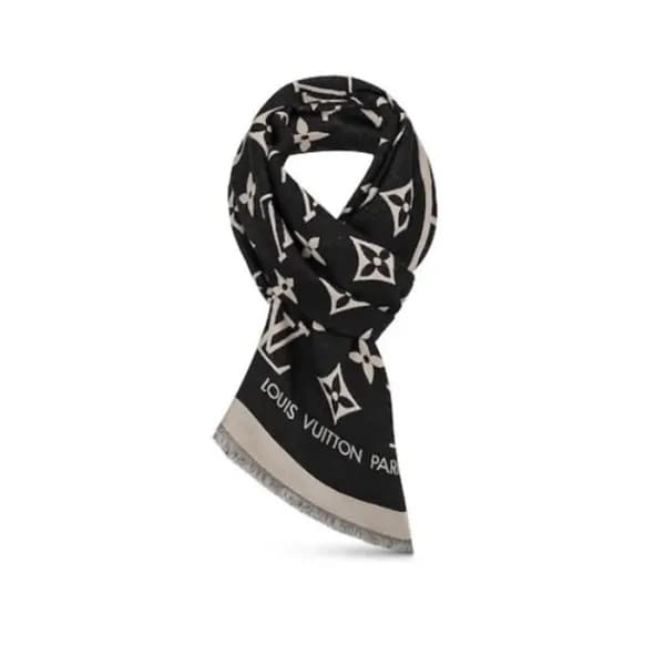 루이비통 여성 블랙 머플러 - Louis vuitton Womens Black Muffle… - 1