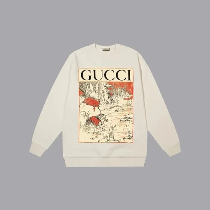 구찌 남성 베이직 화이트 맨투맨 - Gucci Mens White Tshirts - gu1… - 1