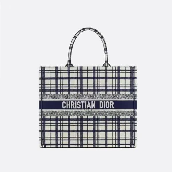 디올 여성 네이비 북토트 - Dior Womens Navy Book Tote - dib80… - 1