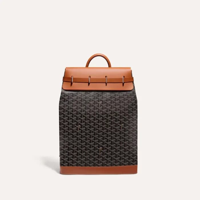 고야드 남성 블랙 탄 스티머 백 PM - Goyard Mens Steamer Bag PM … - 1