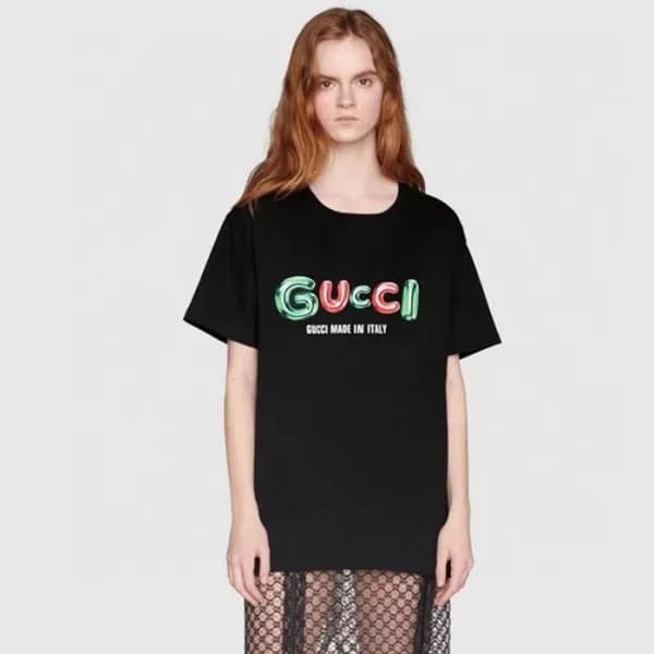구찌 여성 블랙 티셔츠 - Gucci Womens Black Tshirts - guc597… - 1