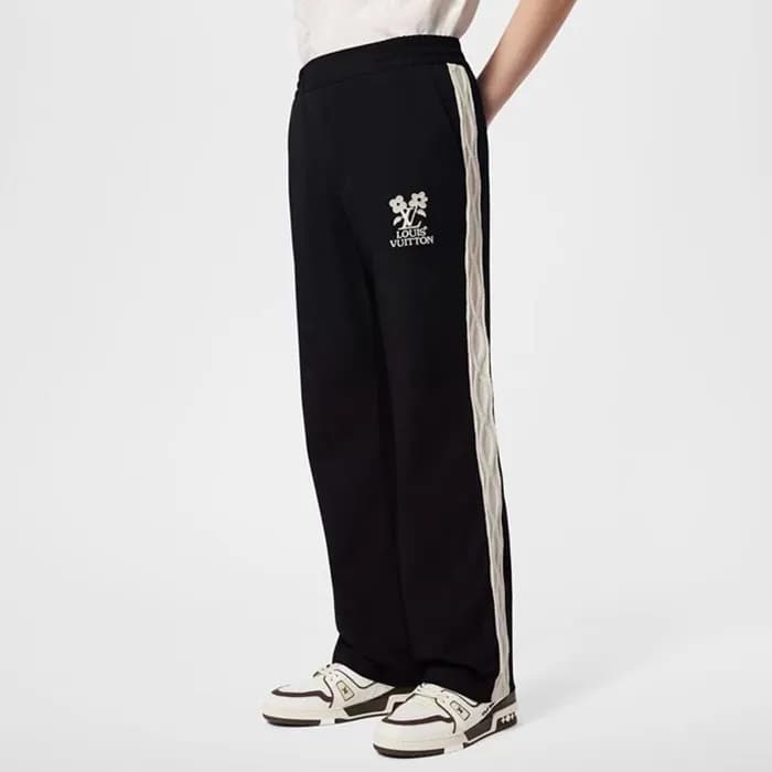 루이비통 남성 블랙 트레이닝 팬츠 - Louis vuitton Mens Black Pant… - 1
