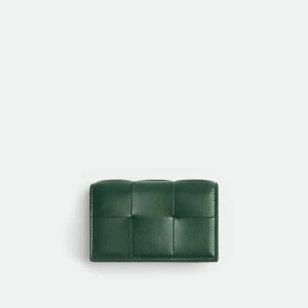 보테가베네타 남/녀 그린 카드 지갑 - Bottega Veneta Unisex Green … - 1