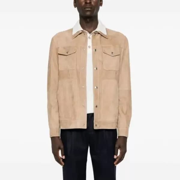 브루넬로쿠치넬리 남성 가죽 자켓 - Brunello Cucinelli Mens Leathe… - 1