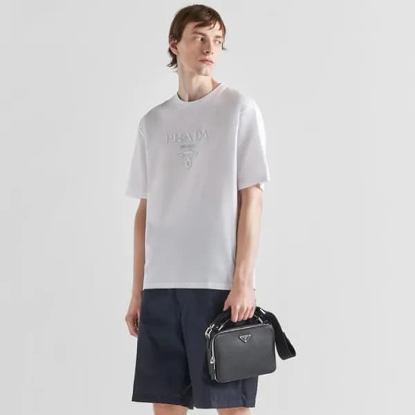 프라다 남성 라운드 반팔티 - Prada Mens Round Tshirt - prc7035… - 1