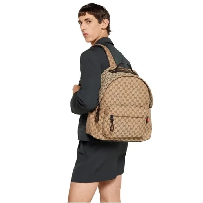 구찌 남성 GG 캔버스 미디엄 백팩 - Gucci Mens GG Canvas Medium … - 1
