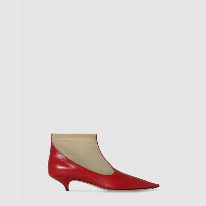 더 로우 여성 메시 나일론 & 가죽 부티 - The Row Womens Mesh Nylon… - 1
