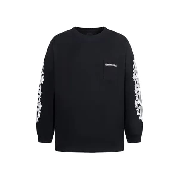 크롬하츠 남성 라운드 긴팔티 - Chrome Hearts Mens Round Tshirt … - 1