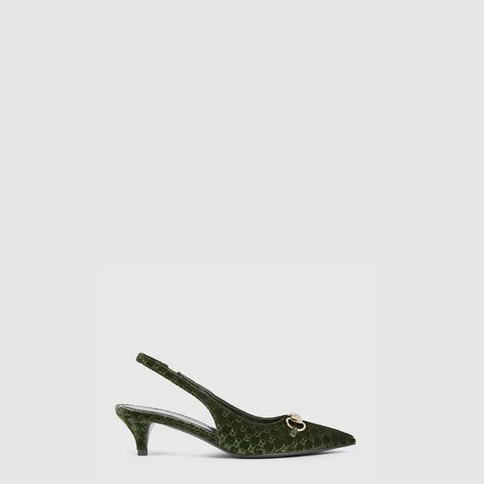 구찌 여성 홀스빗 슬링백 펌프스 - Gucci Womens Horsebit Slingbac… - 1