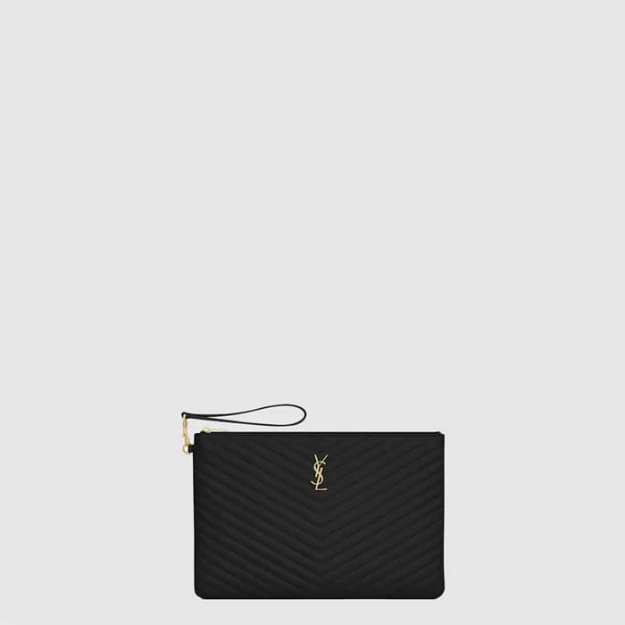 입생로랑 여성 마틀라세 모노그램 다큐먼트 홀더 - Saint Laurent Womens M… - 1
