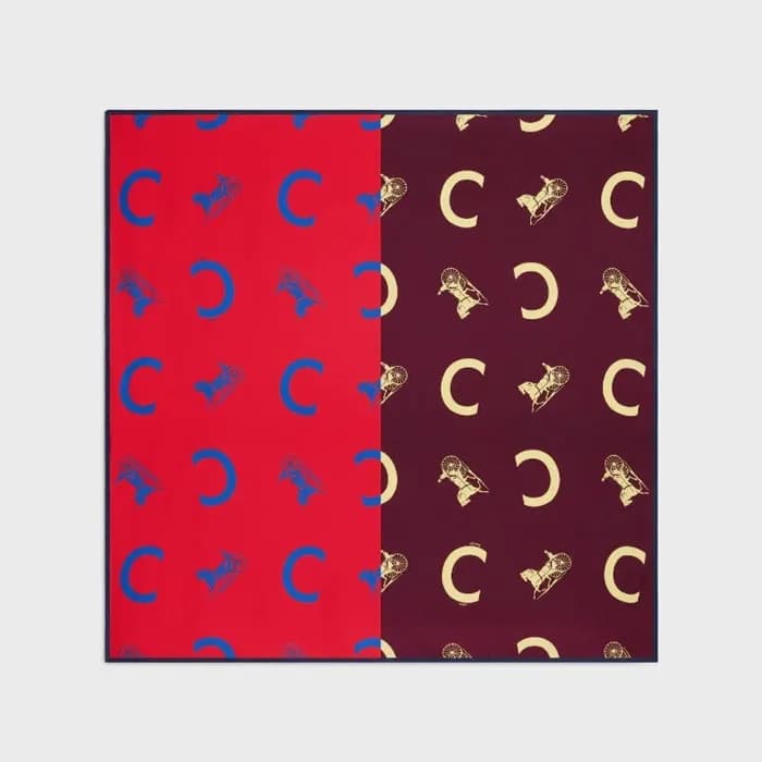 셀린느 여성 트리오페 스퀘어 스카프 - Celine Womens Triomphe Scarf… - 1