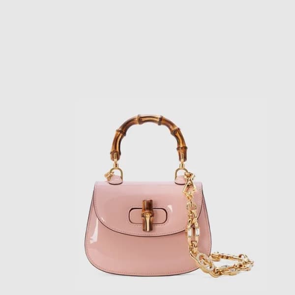 구찌 여성 뱀부 1947 미니 탑 핸들백 - Gucci Womens Bamboo 1947 … - 1